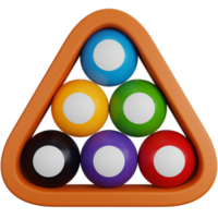 3d Symbol Illustration Billard- Ball Sammlung png