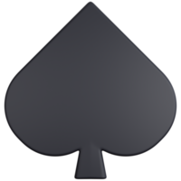 3D Icon Illustration Black Spades png