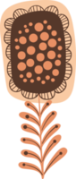 Folk flower. Illustration png