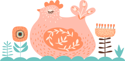 Ostern Hähnchen. Illustration png