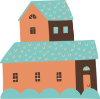 Folk house. Illustration png