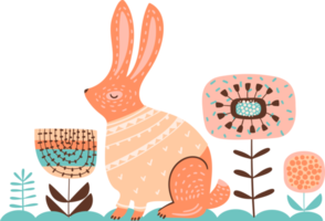 Pascua de Resurrección Conejo. ilustración png