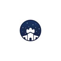 Castle tower logo design icon vector gradient