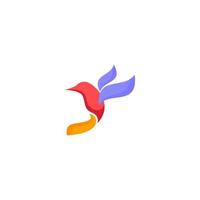 Bird and wings logo vector template. flying bird logo color.