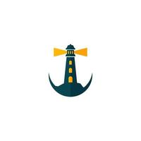 Lighthouse guard tower logo vector illustration design. logo tower.