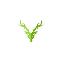 deer head logo design. deer antlers logo. vector