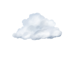 set of realistic color shade cloud illustration on transparency background png