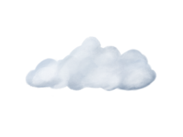 set of realistic color shade cloud illustration on transparency background png