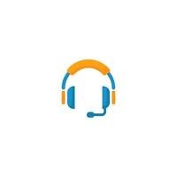 auriculares icono logo diseño. auriculares altavoz logo. vector