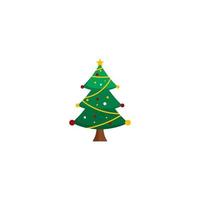 christmas tree template logo design vector