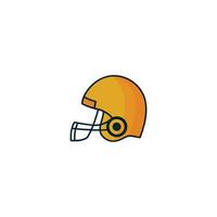 Orange helmet with the word football on it vector