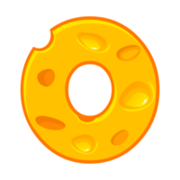 Käse Nummer 0. Null Schriftart Kinder Nummer. Zahl 0 png