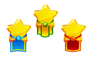 Golden star. Level up icon.Element for mobile game or web apps. Modern graphical 2D element for UI and GUI png