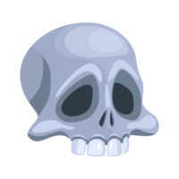 humano cráneo, cabeza de esqueleto. símbolo de muerte o peligroso. diseño elemento para Víspera de Todos los Santos fiesta png
