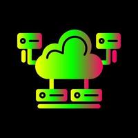 Cloud Database Vector Icon