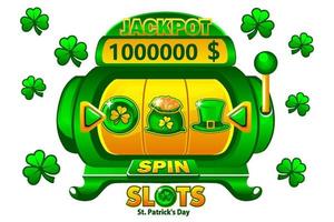 St Patricks Day Casino Bonuses. Slot machine for online casino and slots game vector