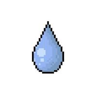 water drop sign in pixel art style vector