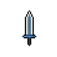 iron sword in pixel art style vector