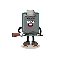 Cartoon Illustration of smartphone hunter vector