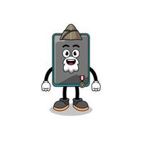 Character cartoon of smartphone as a veteran vector