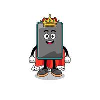 Mascot Illustration of smartphone king vector