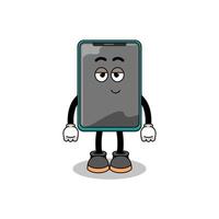 smartphone cartoon couple with shy pose vector