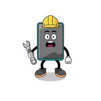 Character Illustration of smartphone with 404 error vector