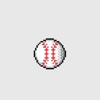 baseball in pixel art style vector