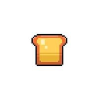 slice of bread in pixel art style vector