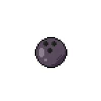 bowling ball in pixel art style vector