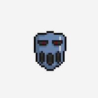 iron mask in pixel art style vector