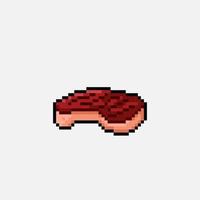 beef meat in pixel art style vector