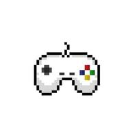 white stick controller in pixel art style vector