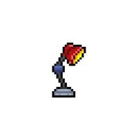 desk lamp in pixel art style vector