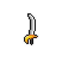 pirate sword in pixel art style vector