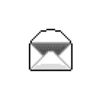 opened letter in pixel art style vector