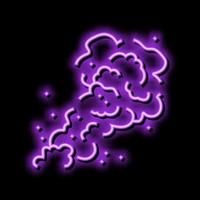 smoke fire neon glow icon illustration vector
