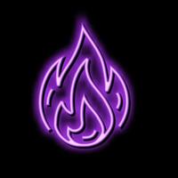 fire hot neon glow icon illustration vector