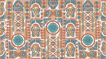 Decorative tribal pattern with african abstract symbol vector