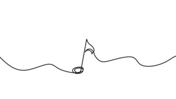 music line art drawing, continuous one line hand drawn vector