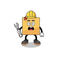 Character Illustration of sticky note with 404 error vector