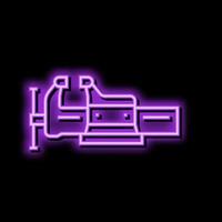 bench vice neon glow icon illustration vector