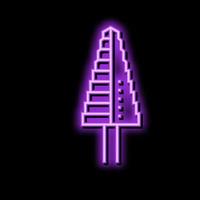 step drill bit neon glow icon illustration vector