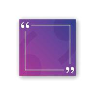 Quote frame blank template icon in flat style. Empty speech bubble vector illustration on isolated background. Textbox sign business concept.