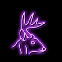 deep animal zoo neon glow icon illustration vector