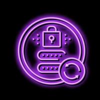 reset password neon glow icon illustration vector