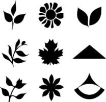 conjunto de naturaleza icono vector