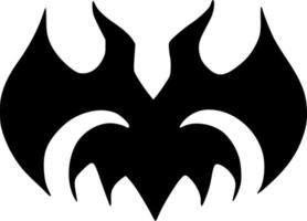 black and white of evil shape icon vector