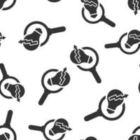 Insight icon seamless pattern background. Bulb vector illustration on white isolated background. Idea business concept.