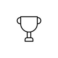 Trophy icon with outline style vector